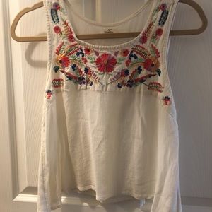 O'Neill embroidered floral tank top